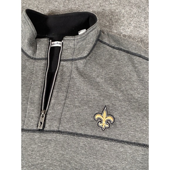 Tommy Bahama 1/4 Zip Pullover Men's XL New Orleans Saints Team NFL Sweater - Picture 1 of 8
